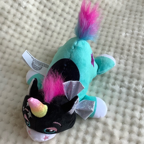 Basic Fun Cutetitos Unicornitos Plush Unicorn Teal Black Stuffed Animal No Wrap - Picture 4 of 11